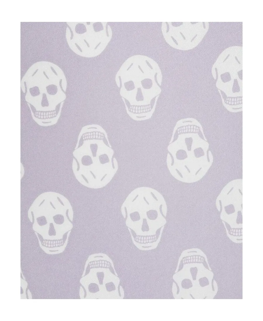 Skull-Print Silk Scarf