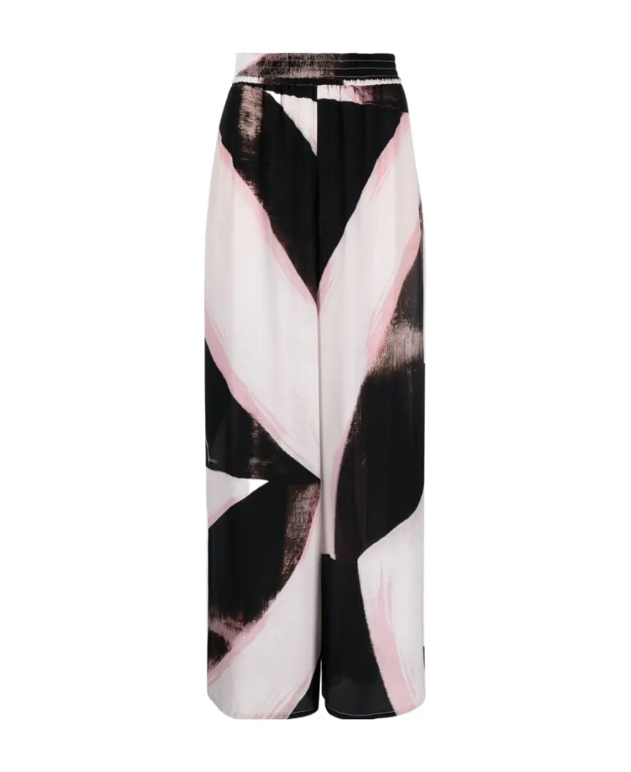 Color-Block Wide Leg Pants