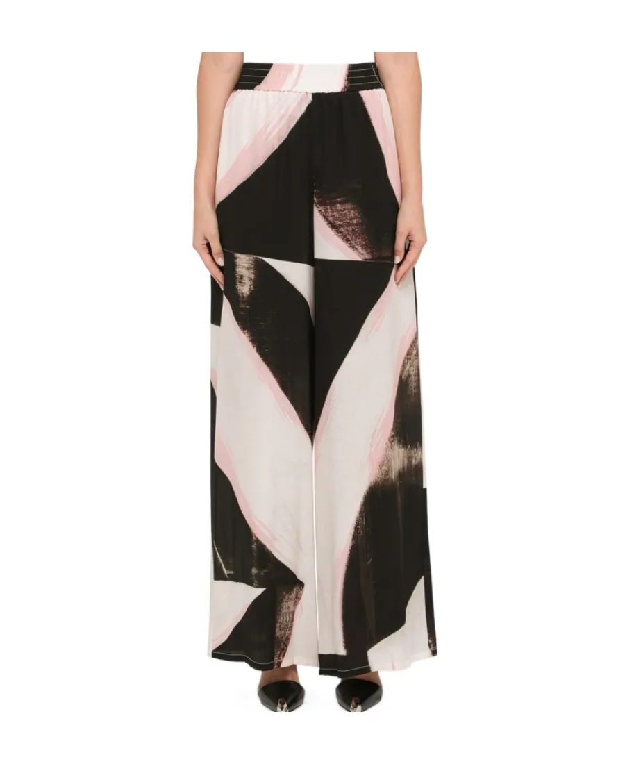 Color-Block Wide Leg Pants