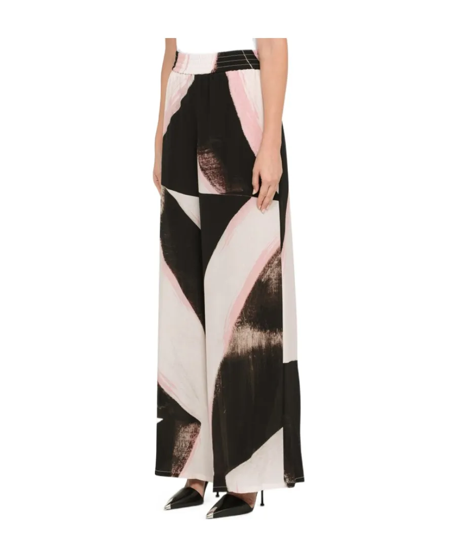 Color-Block Wide Leg Pants