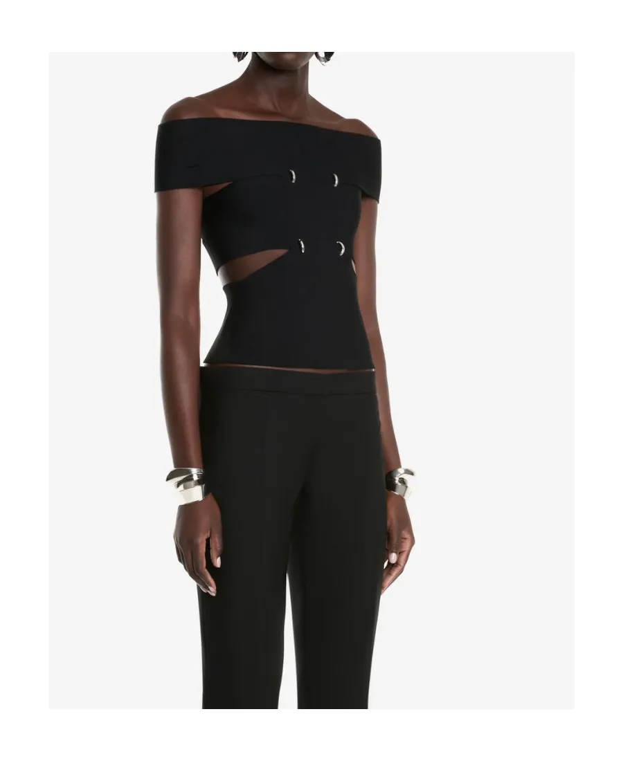 Cut-Out Off-Shoulder Stretch Top