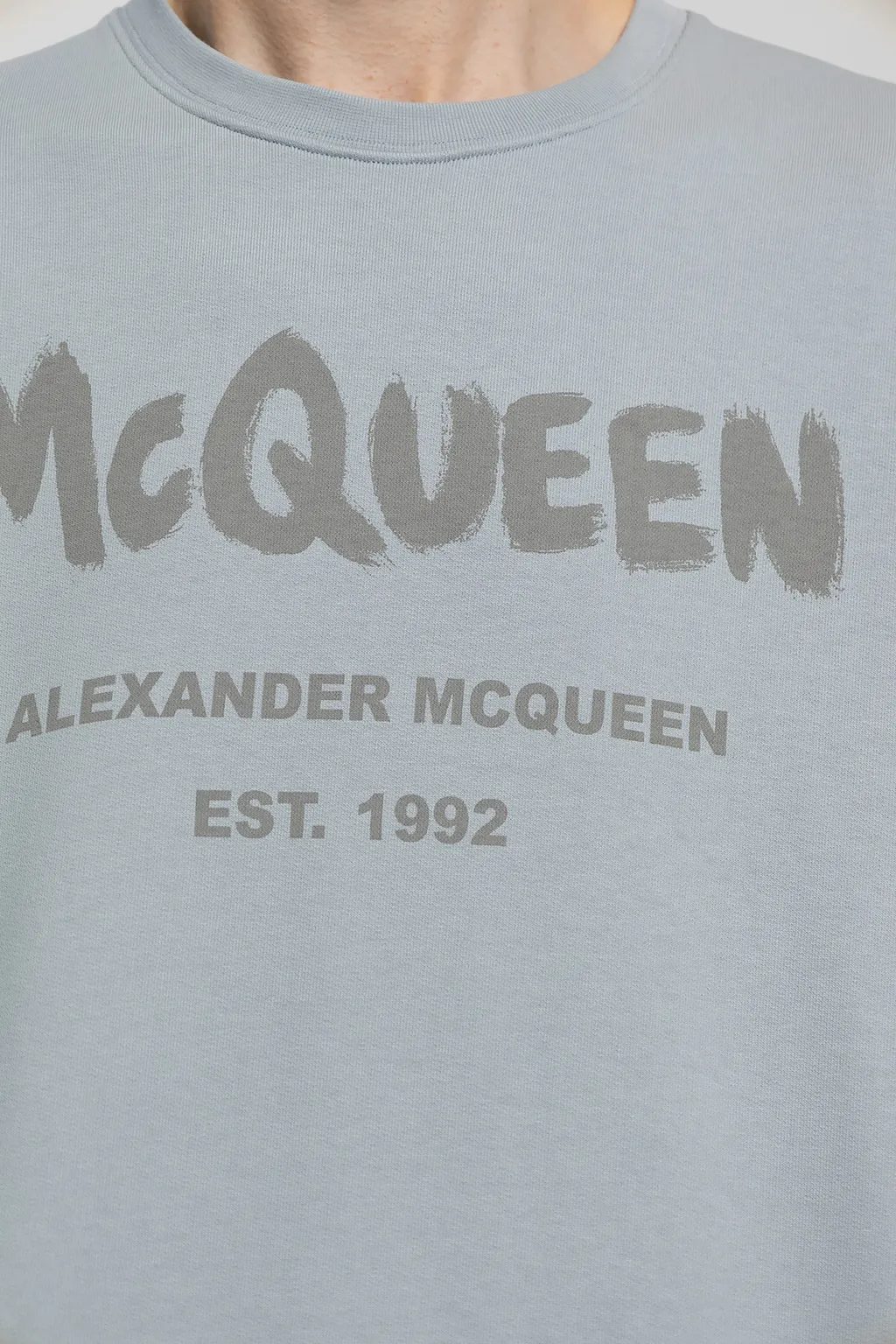 Graffiti Logo Printed Crewneck Sweatshirt