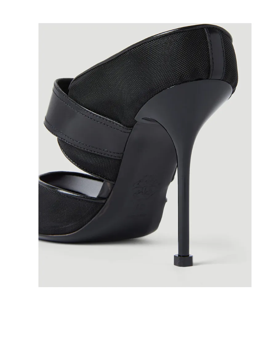 Punk Buckle Heeled Mules