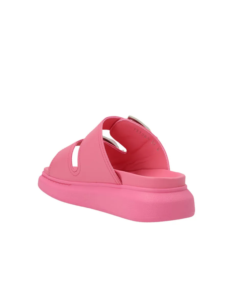 Buckle Detailed Slip-On Sandals