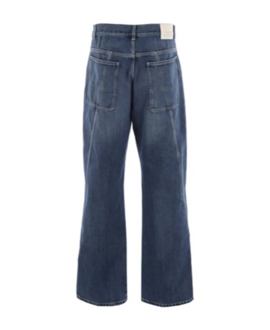 Logo Patch Wide Leg Jeans