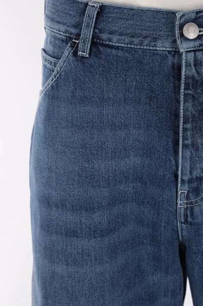 Logo Patch Wide Leg Jeans