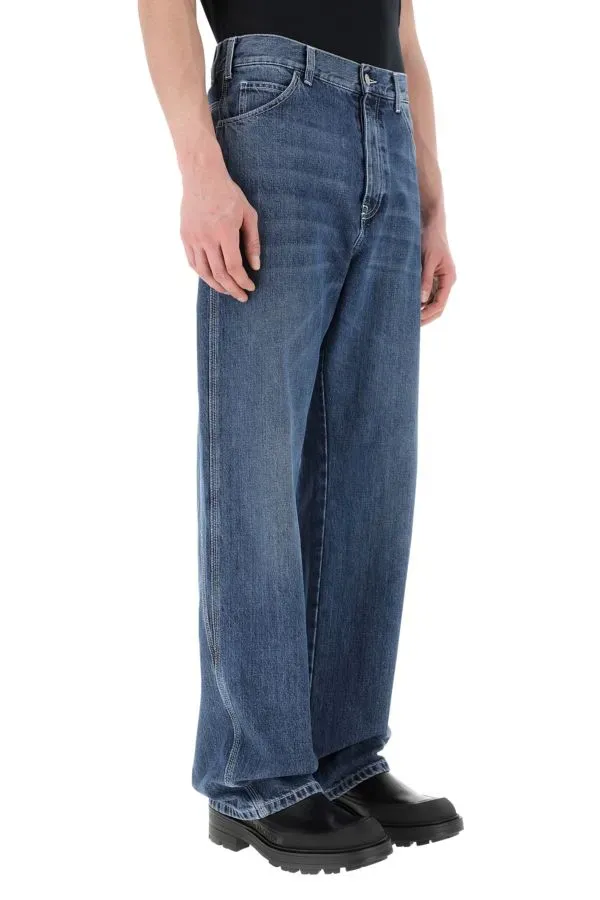 Logo Patch Wide Leg Jeans