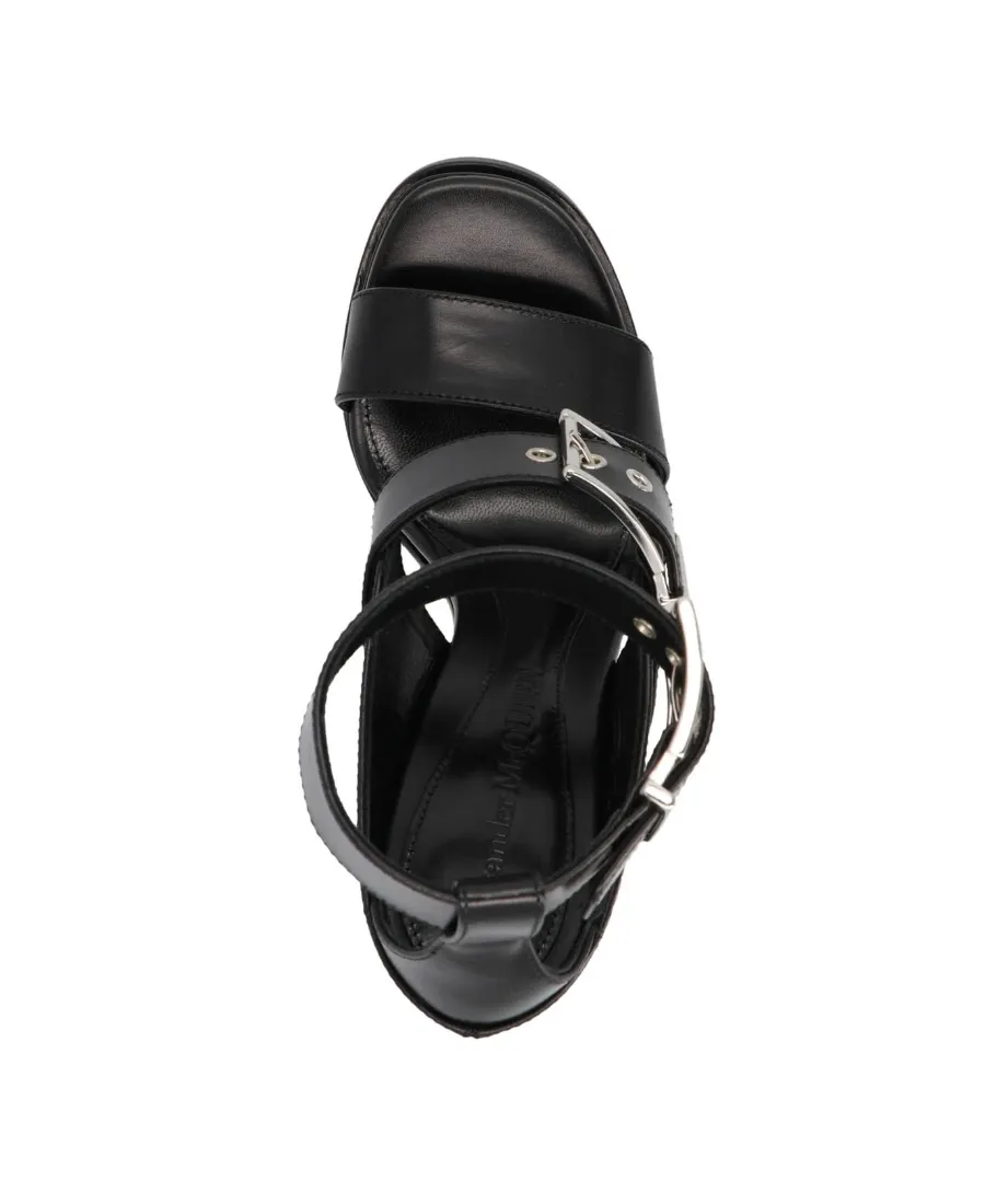 Buckle Strap Heeled Sandals