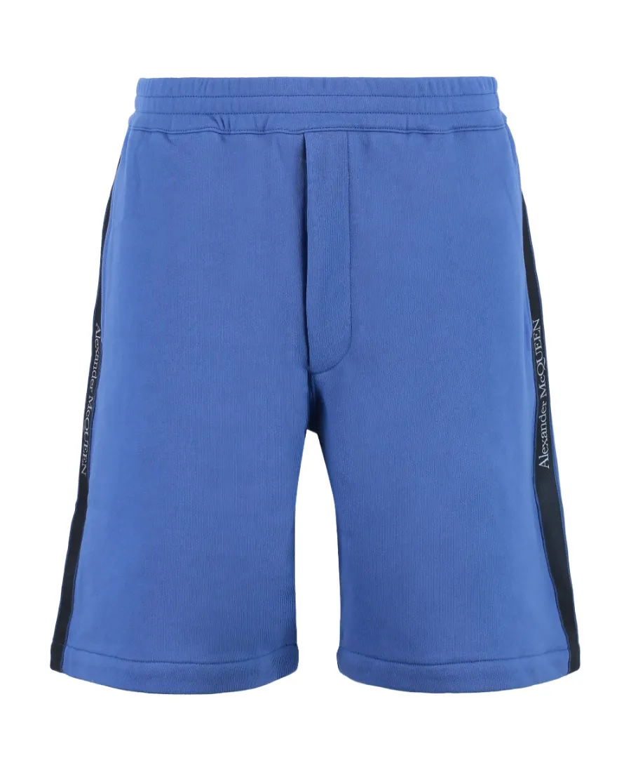 Logo-Tape Elasticated Waistband Jersey Shorts