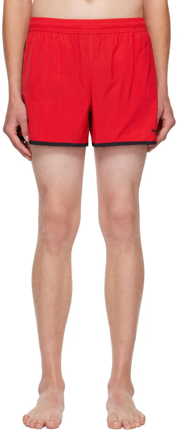 Logo Printed Elasticated Waist Swim Shorts