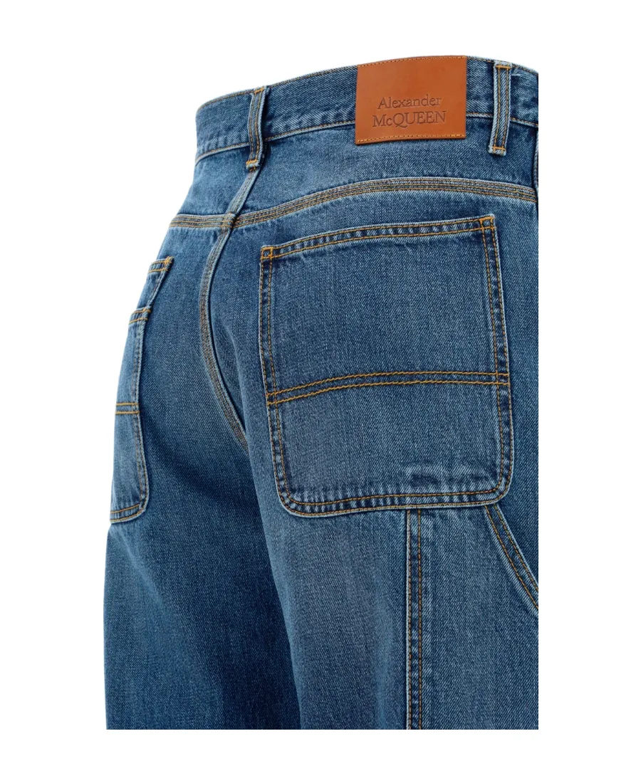 Logo Embroidered Straight Leg Jeans