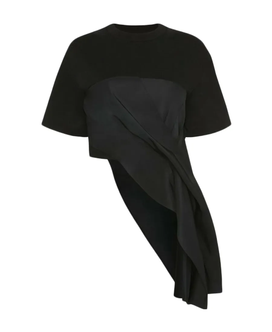 Asymmetric Ruched Detailed T-Shirt