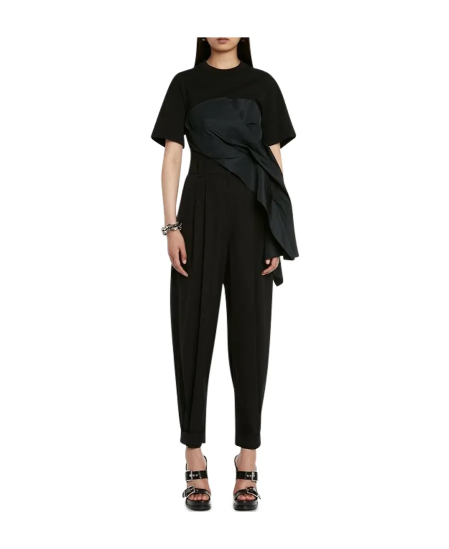 Asymmetric Ruched Detailed T-Shirt