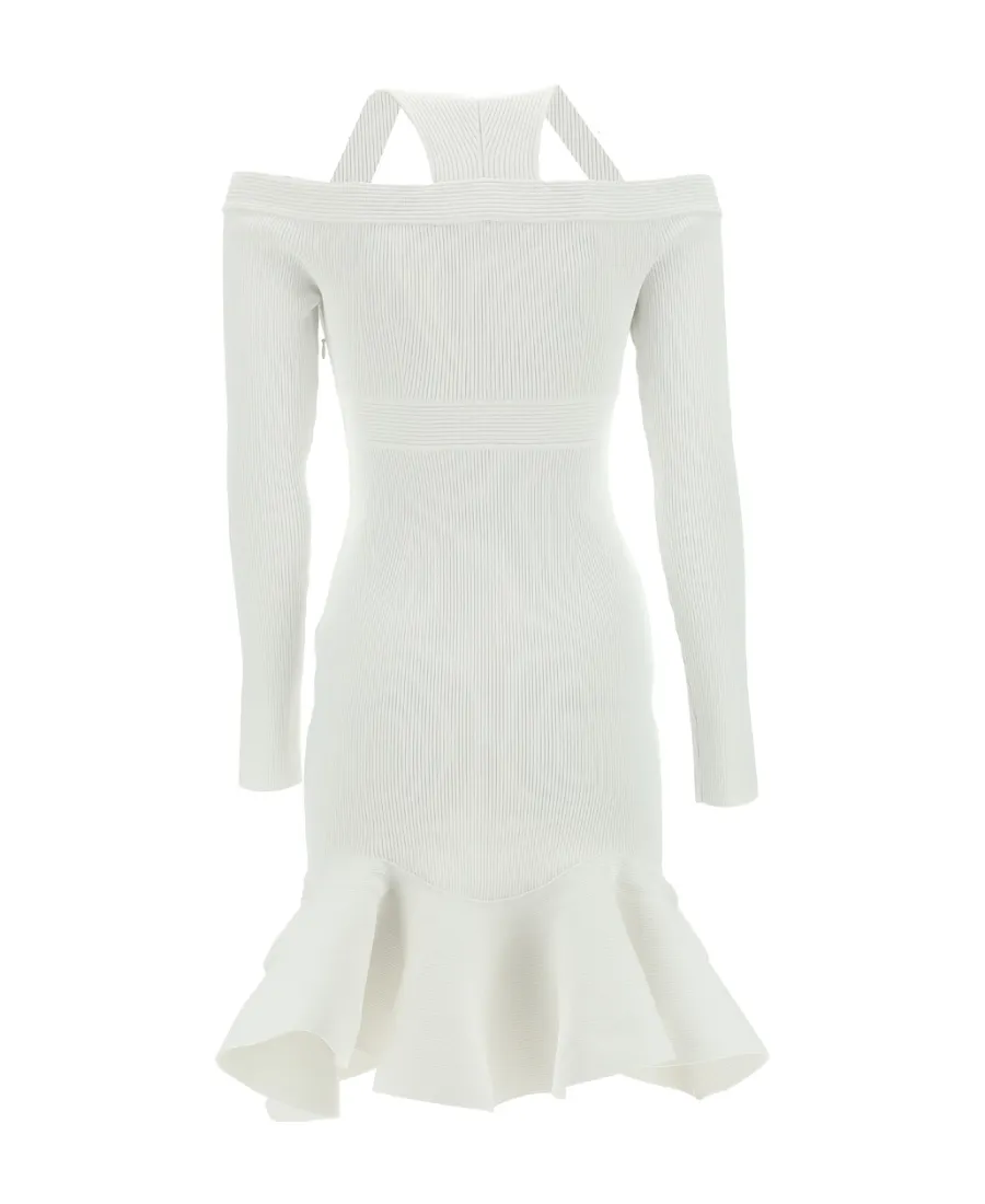 Ruffle Detailed Flared Mini Dress