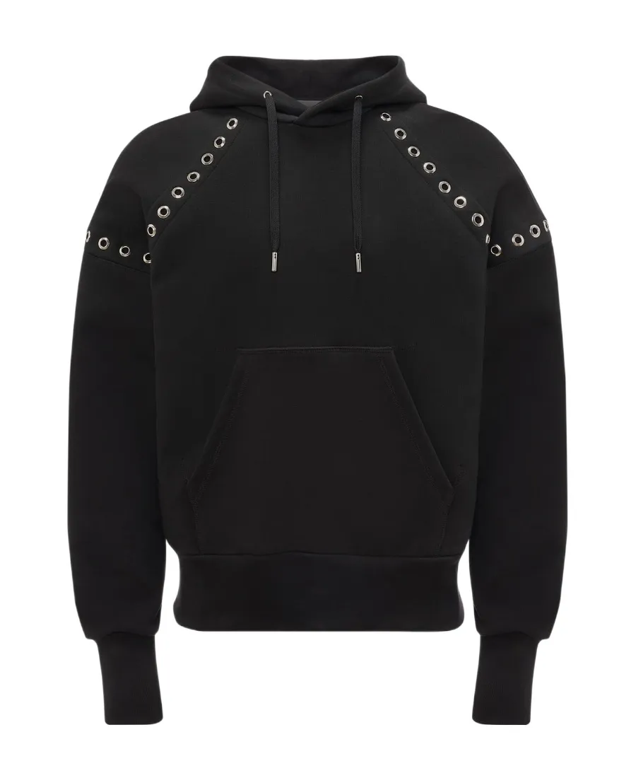 Eyelets Detailed Hoodie