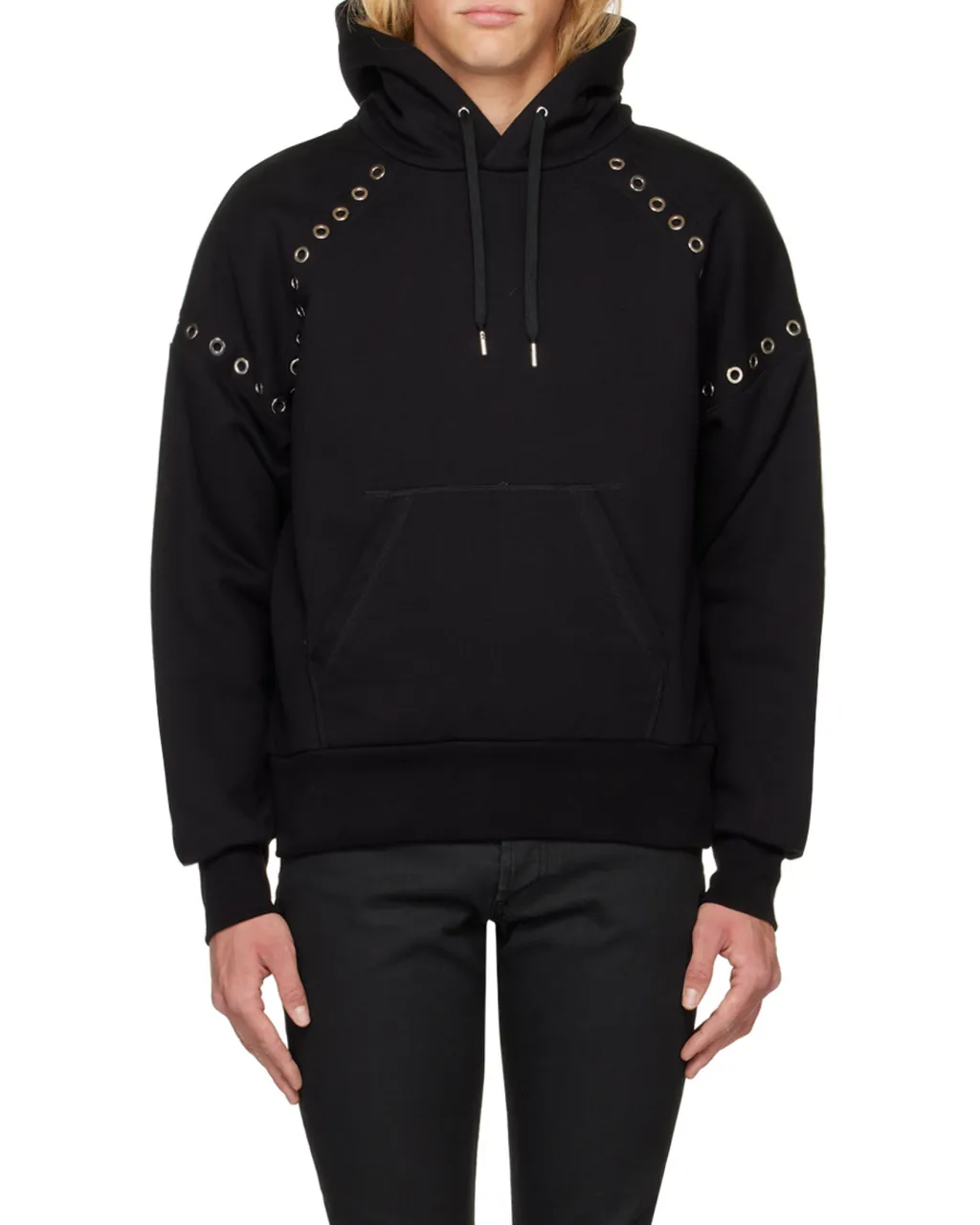 Eyelets Detailed Hoodie