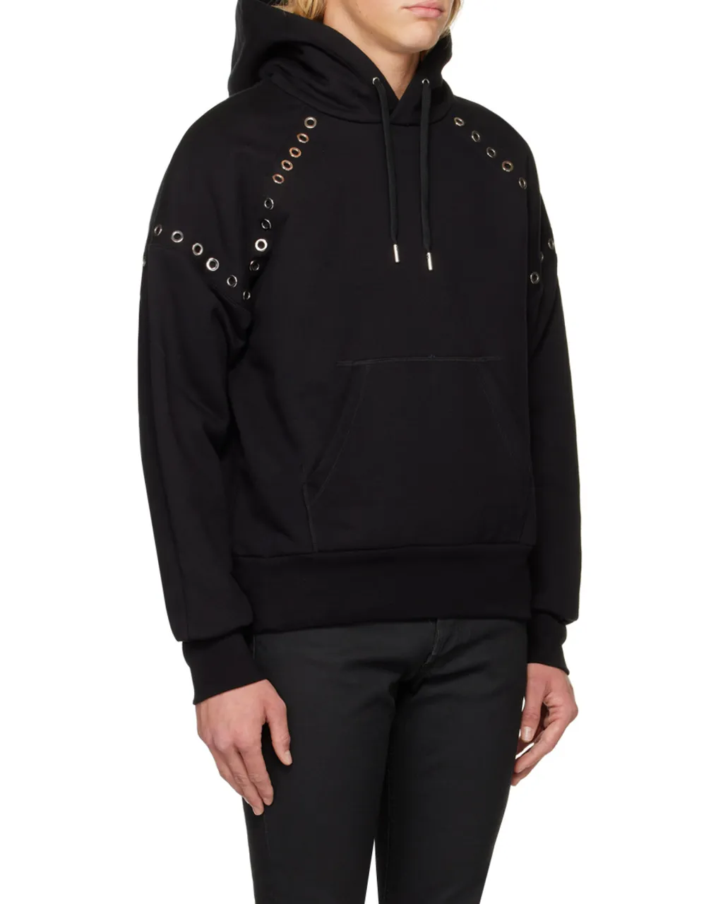 Eyelets Detailed Hoodie