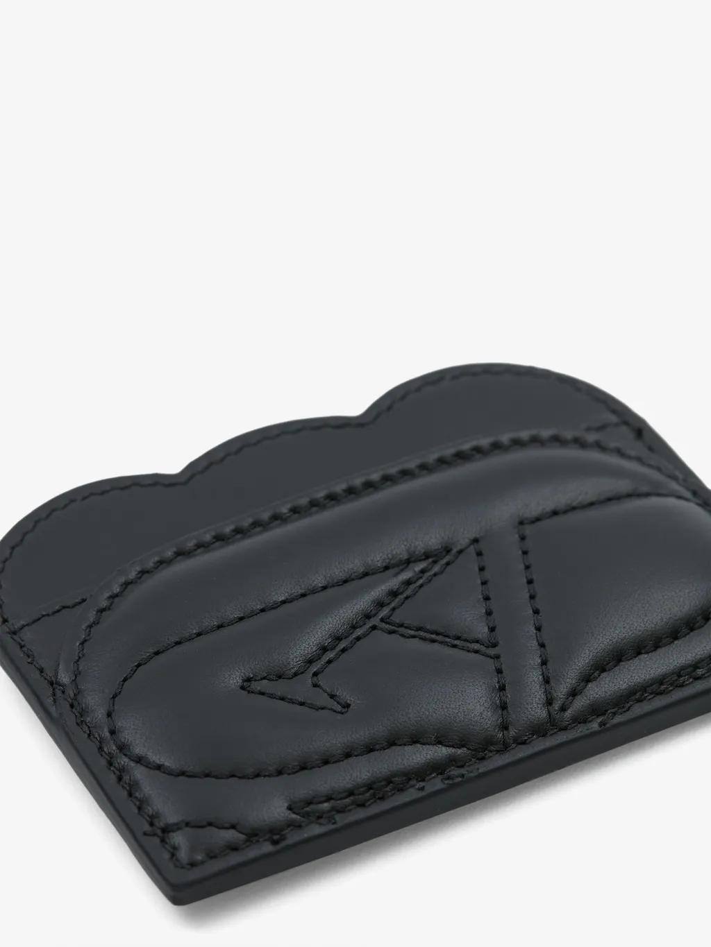 Logo Embroidered Quilted Card Holder