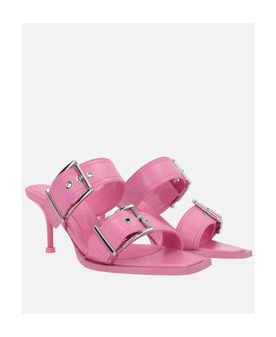 Buckle Detailed Slip-On Sandals
