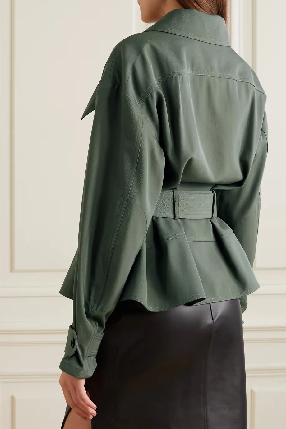 Belted Peplum Jacket