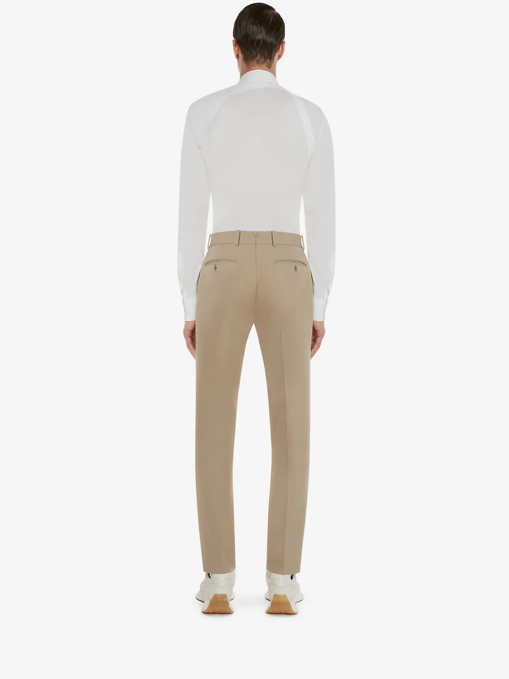Tapered Mid-Rise Tailored Trousers