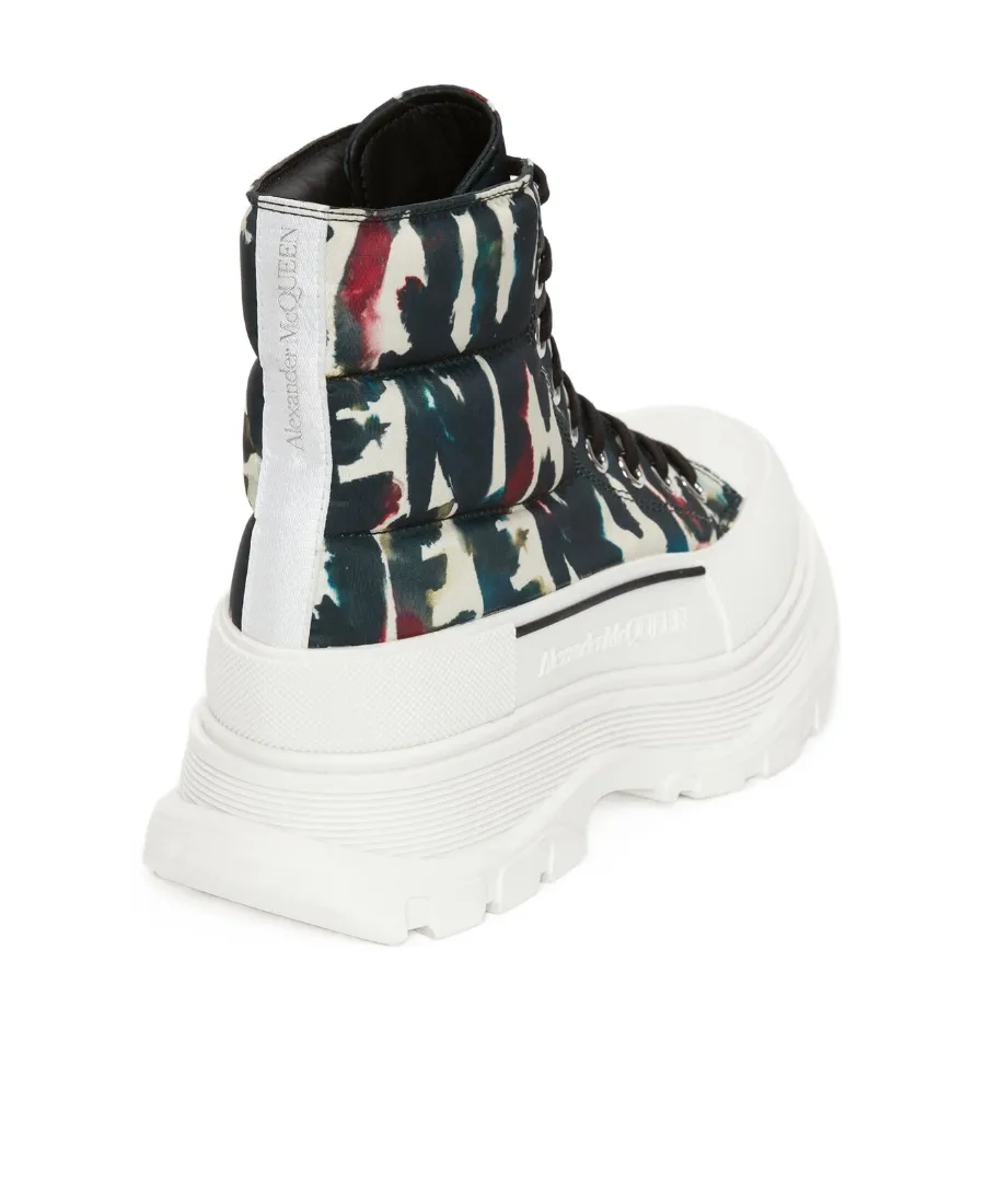 Graffiti Print High-Top Sneakers