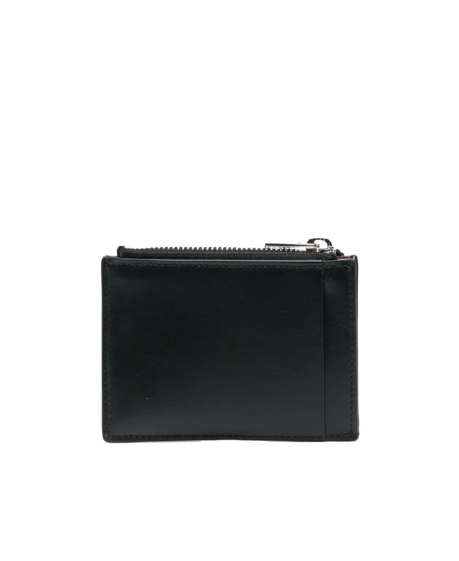 Logo Printed Zip-Up Coin Wallet