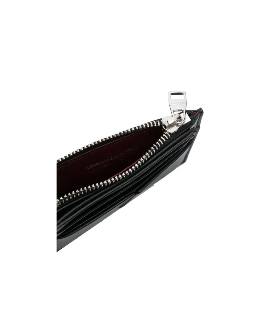 Logo Printed Zip-Up Coin Wallet