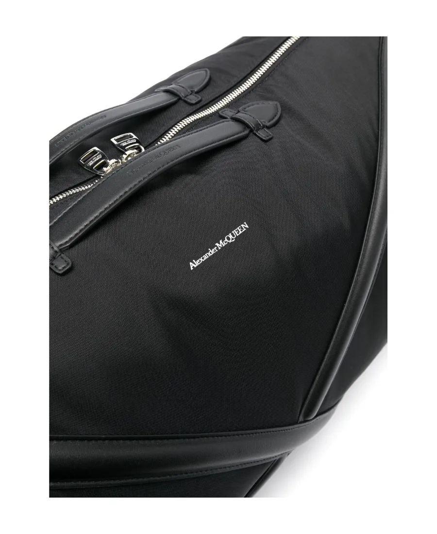 Logo Printed Zipped Duffel Bag