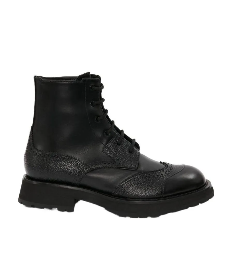 Punk Worker Lace-Up Boots