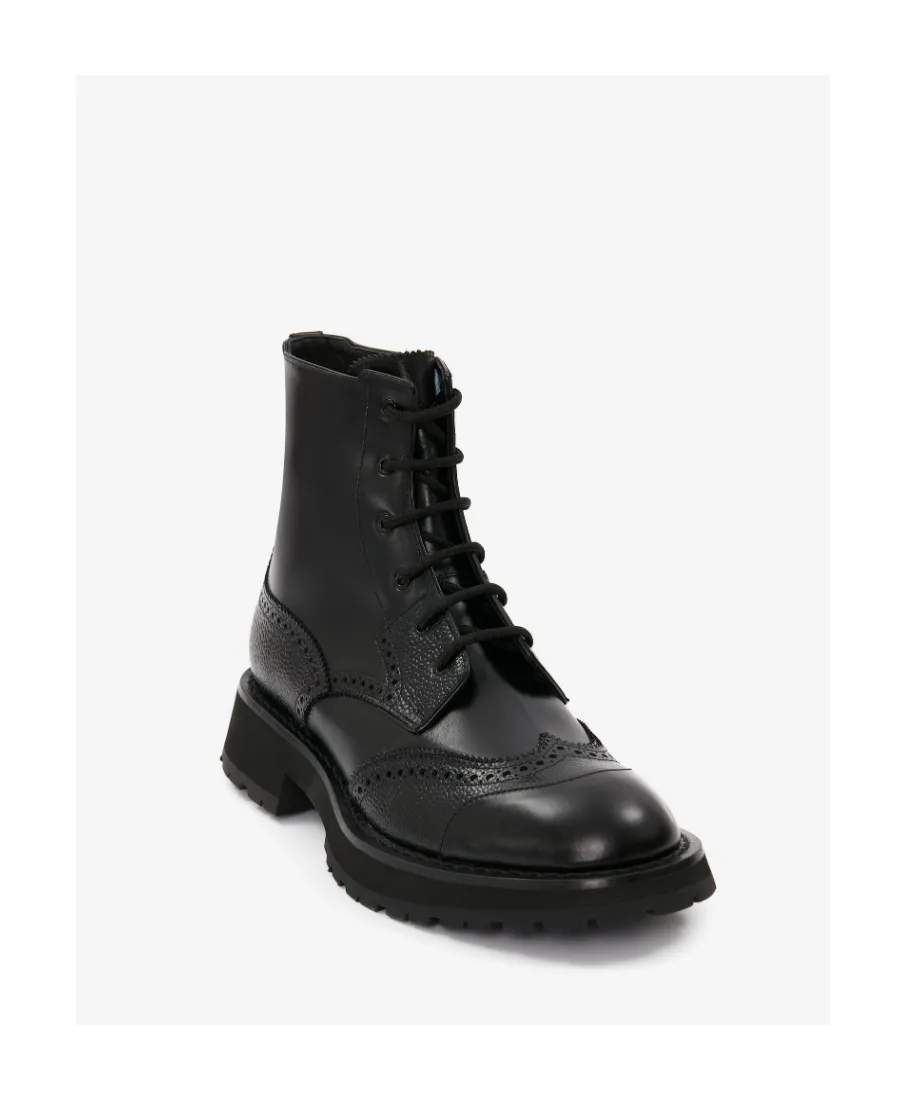 Punk Worker Lace-Up Boots