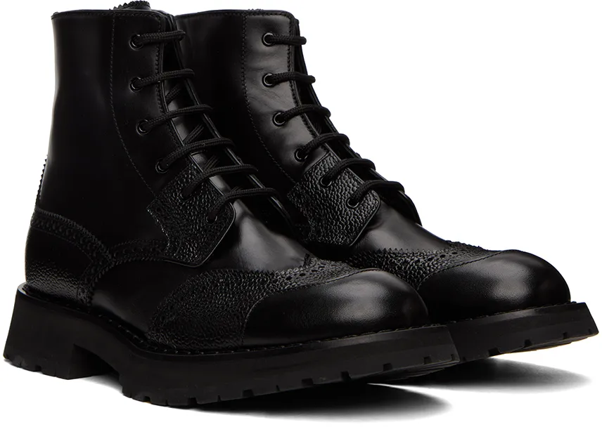 Punk Worker Lace-Up Boots