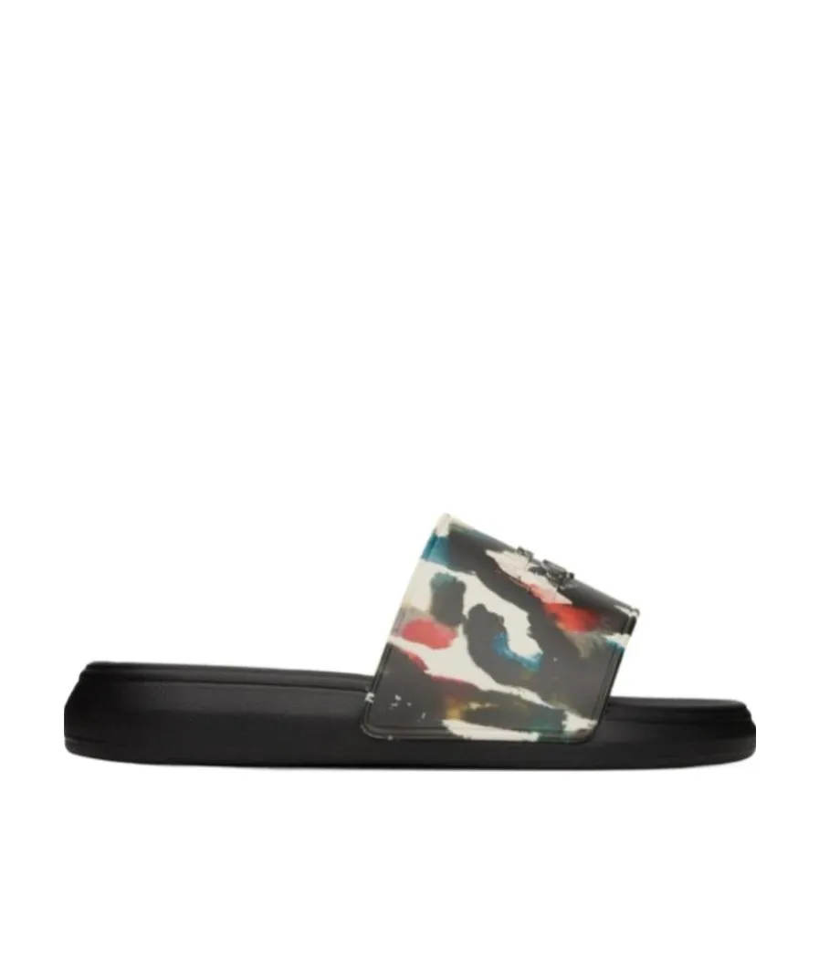 Graphic Logo Print Pool Slides