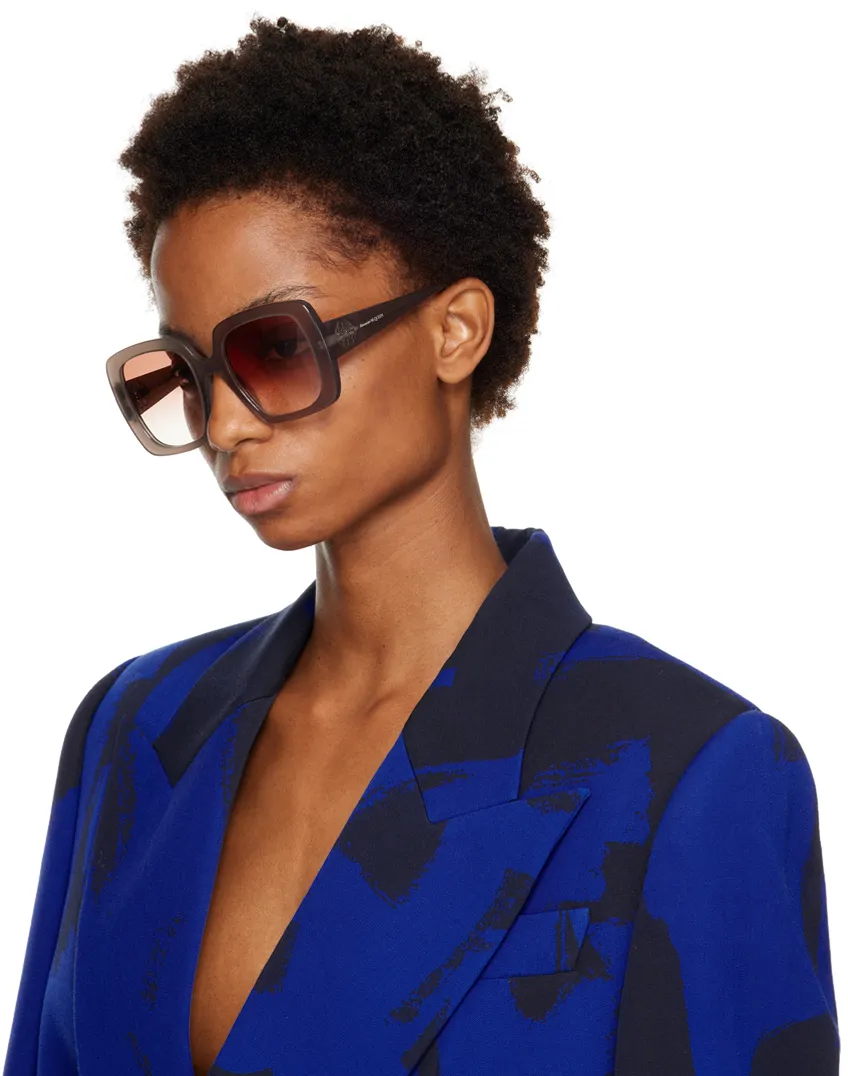 Square Oversized Frame Sunglasses