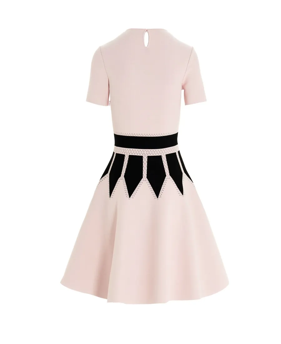 Round-Collar Short-Sleeve Dress