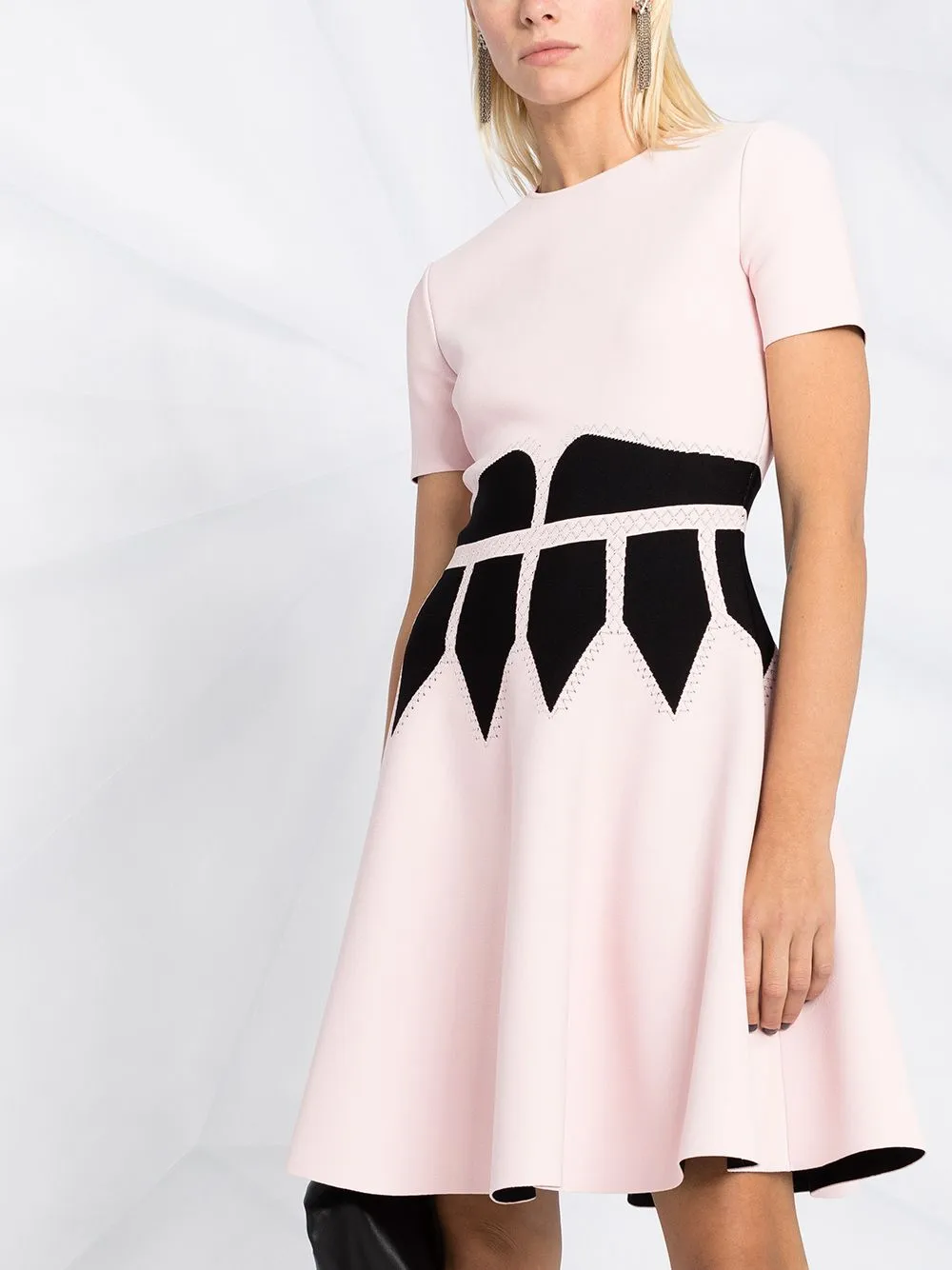 Round-Collar Short-Sleeve Dress