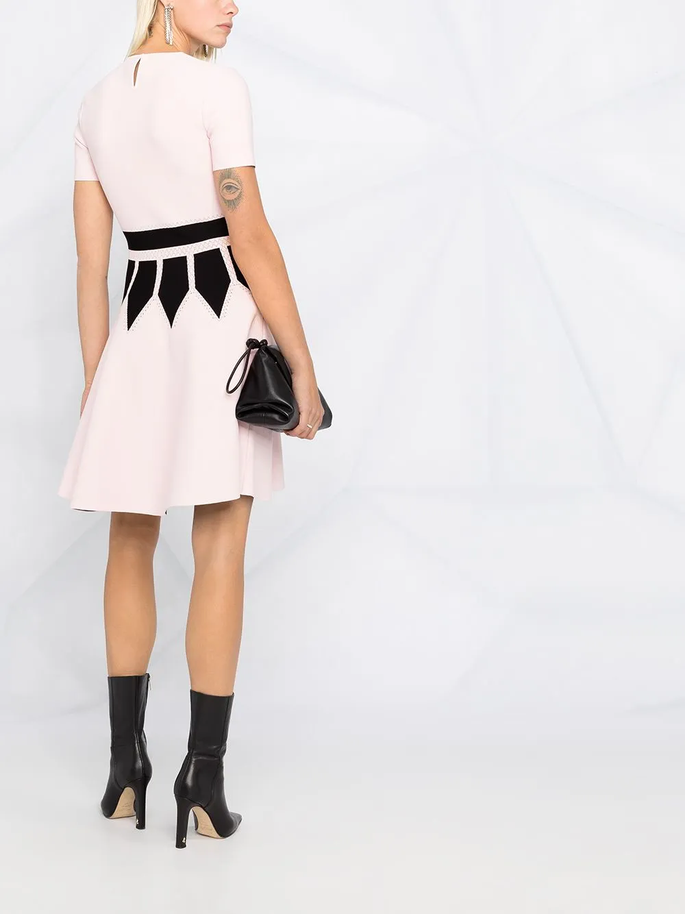 Round-Collar Short-Sleeve Dress