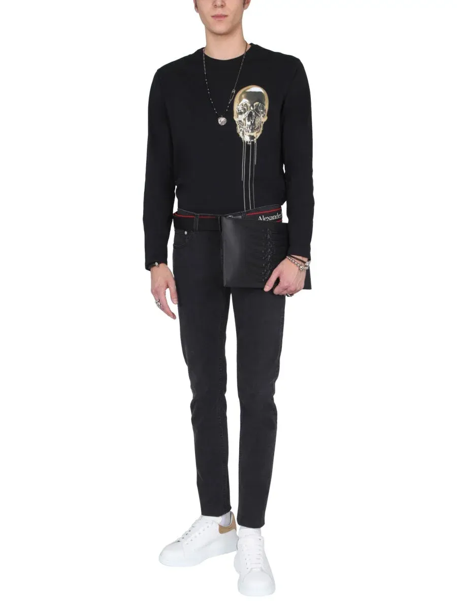 T-Shirt With Round Neck And Long Sleeves
