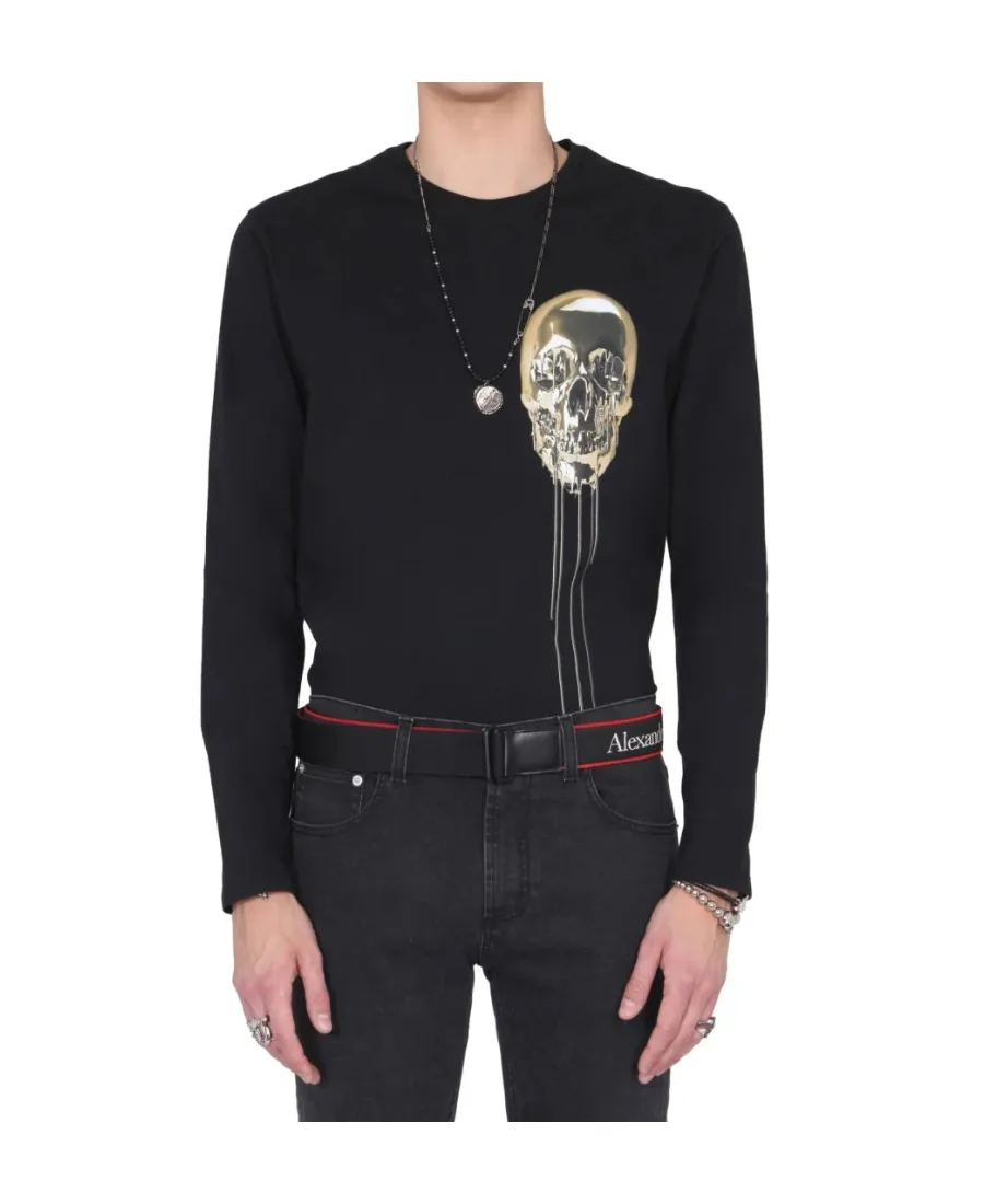 T-Shirt With Round Neck And Long Sleeves