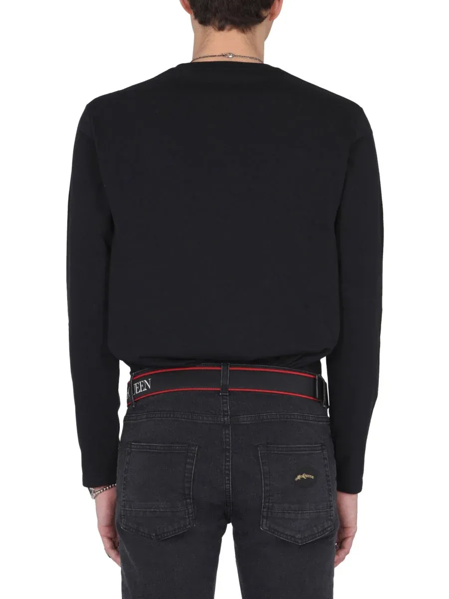 T-Shirt With Round Neck And Long Sleeves