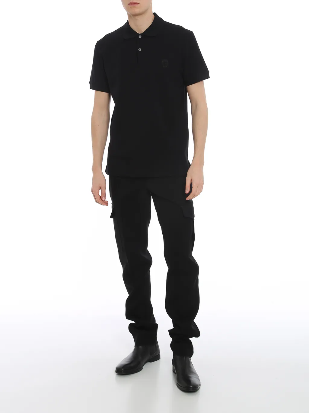 Polo Shirt With Skull Pattern