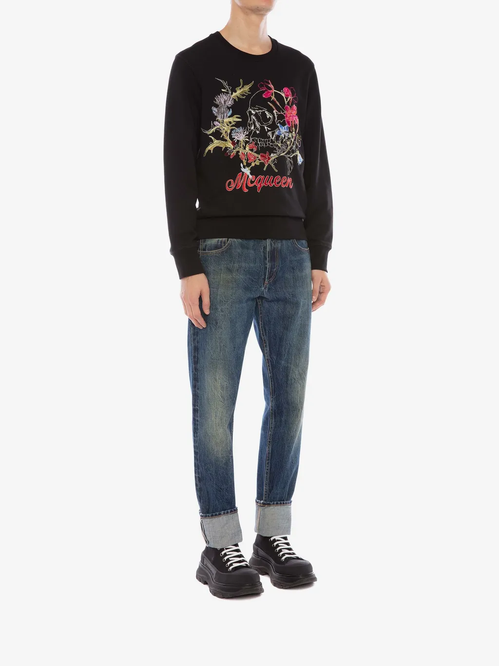 Flower Embroidered Sweater