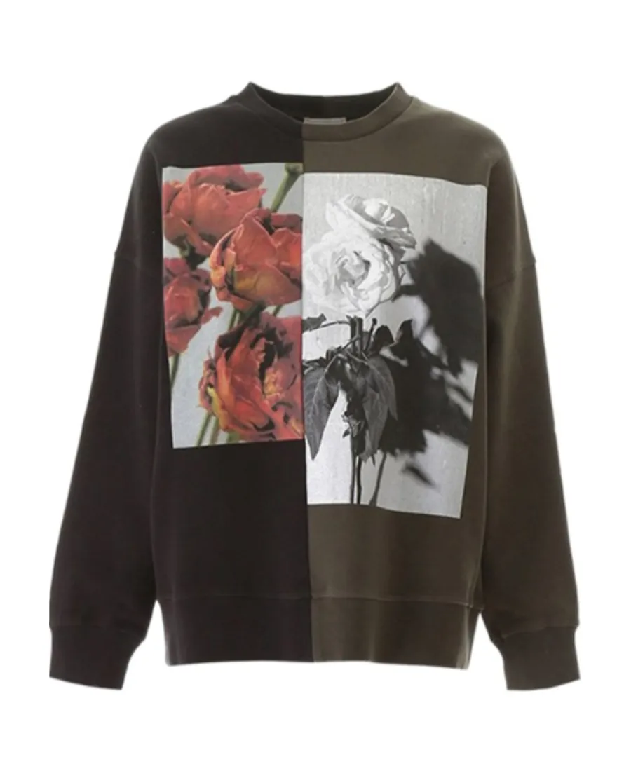 Rose Printed Casual Sweater