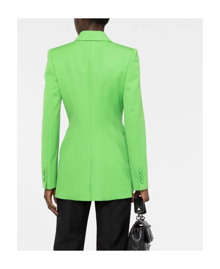 Peak-Lapel Double-Breasted Blazer
