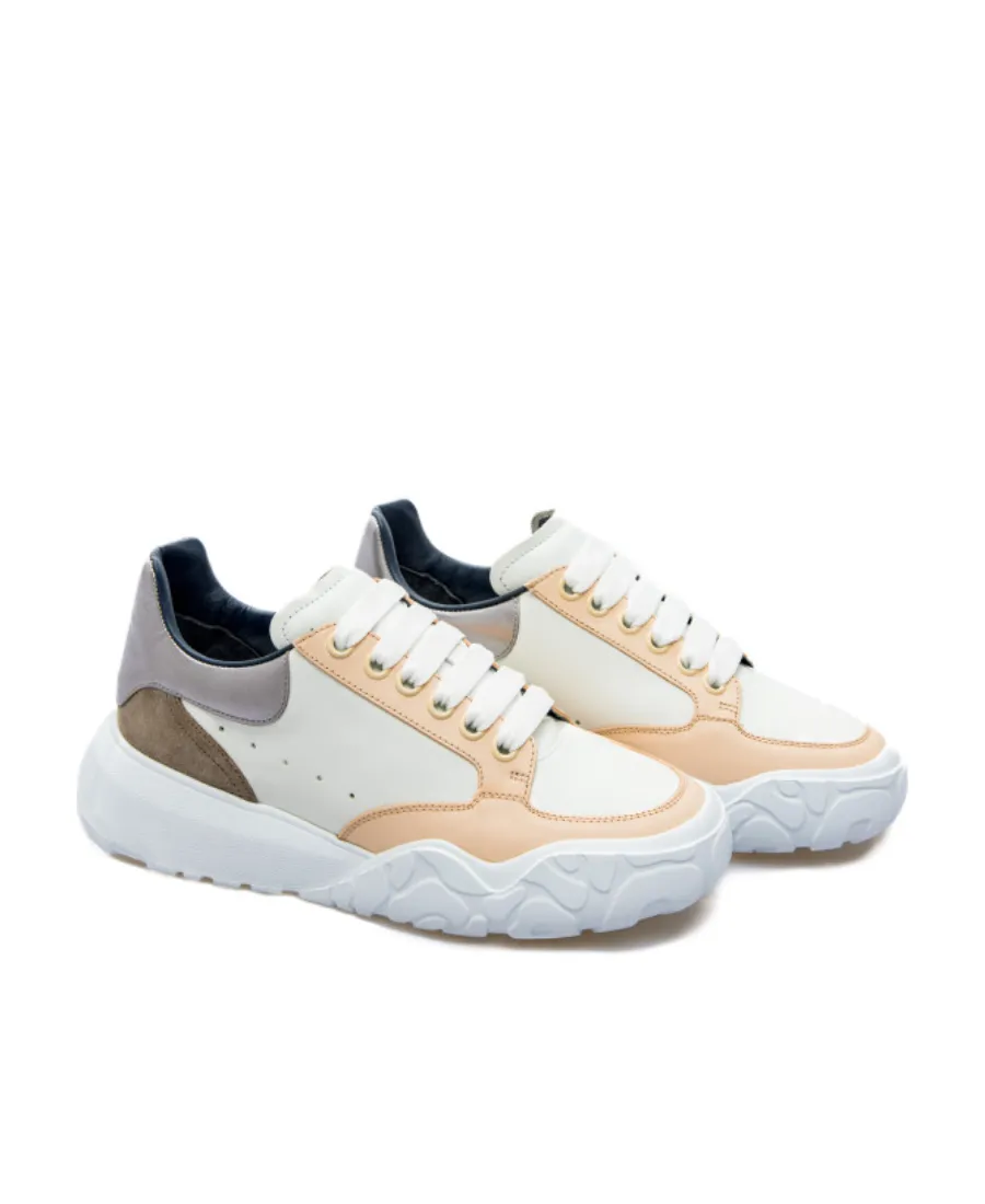 Panelled Lace-Up Sneakers
