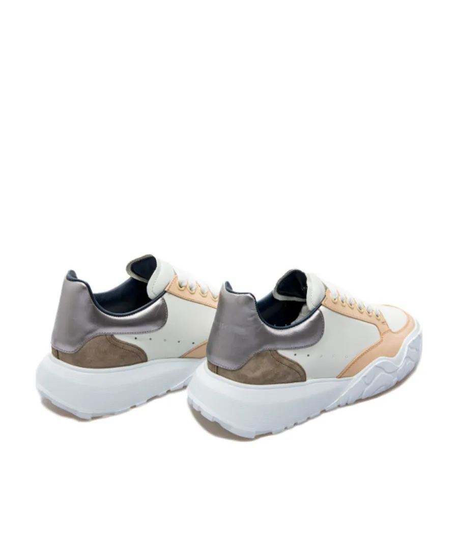 Panelled Lace-Up Sneakers