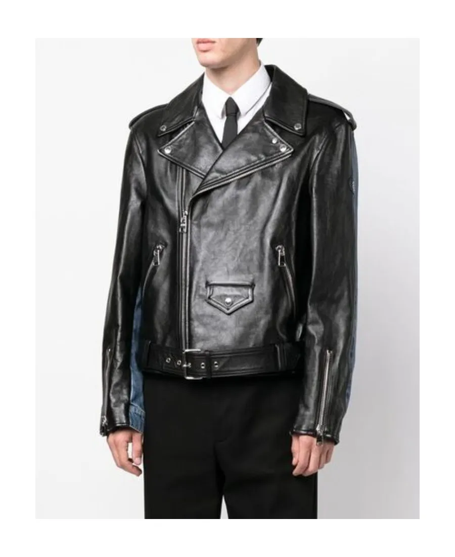 Panelled Biker Jacket