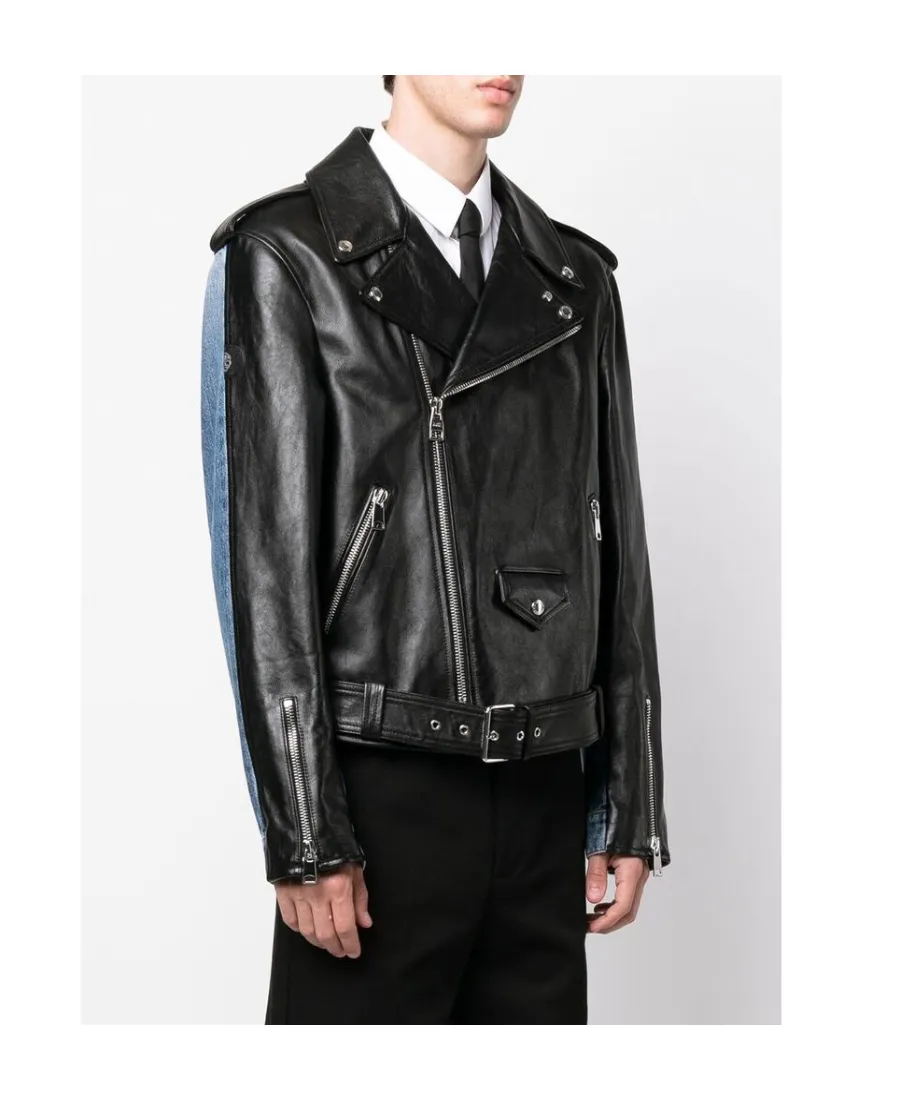 Panelled Biker Jacket