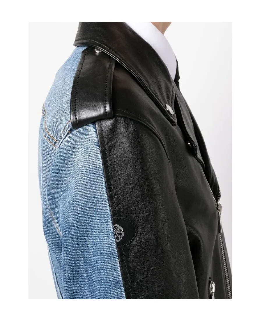 Panelled Biker Jacket