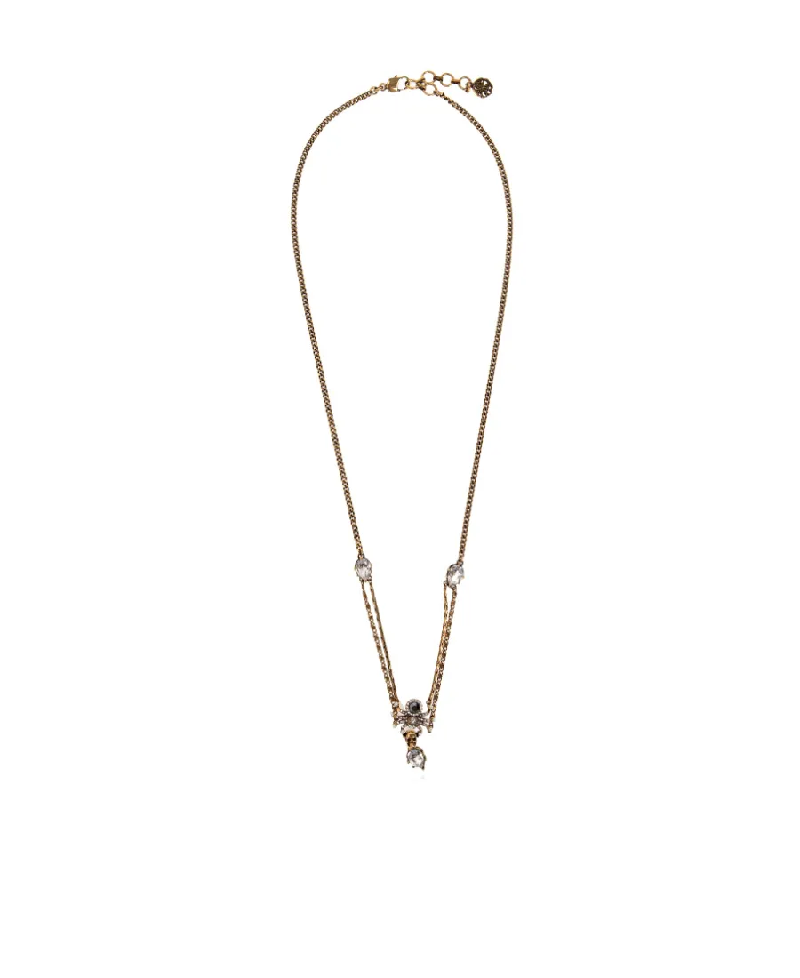 Skull-Detail Chain Necklace